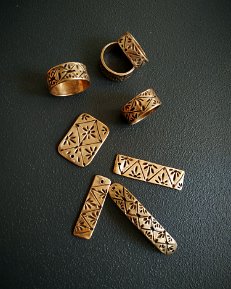 AZTEC - Gioielli unisex in bronzo, rame e cuoio
