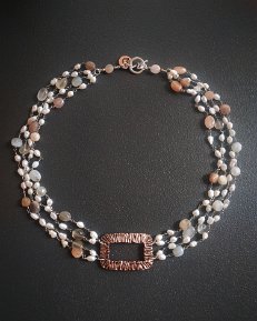 BRONZO ROSA - COLLANA GIROCOLLO