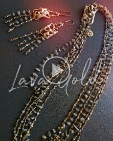 LAVA GOLD - Collana e orecchini